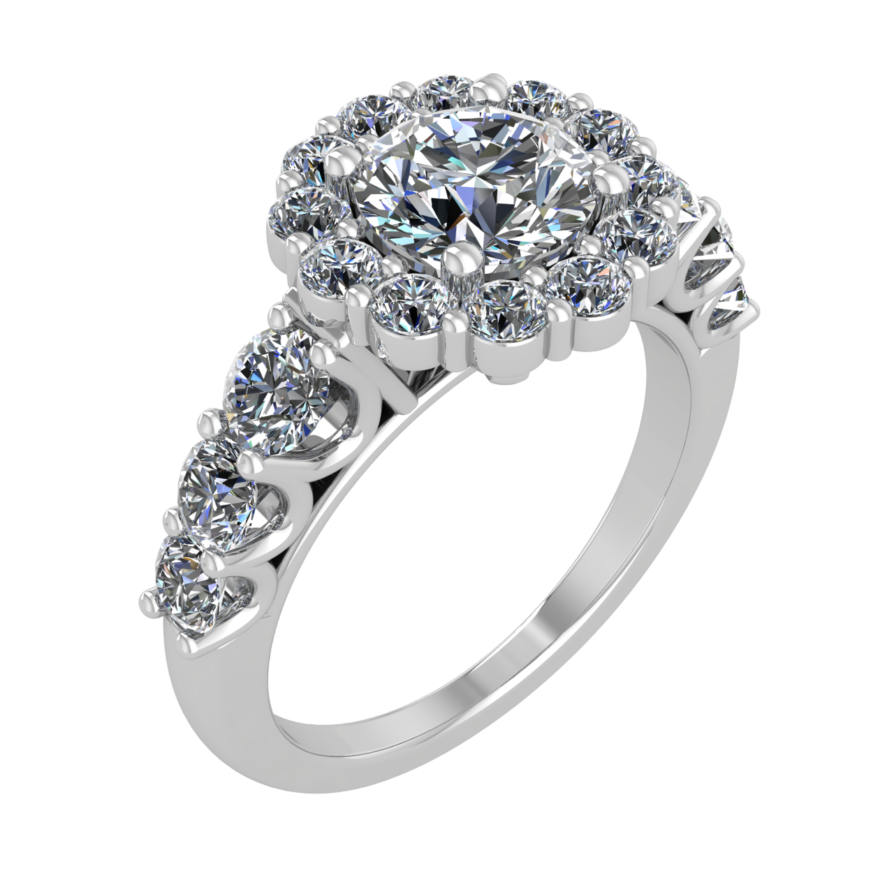 HALO 6.50mm ROUND ENGAGEMENT RING